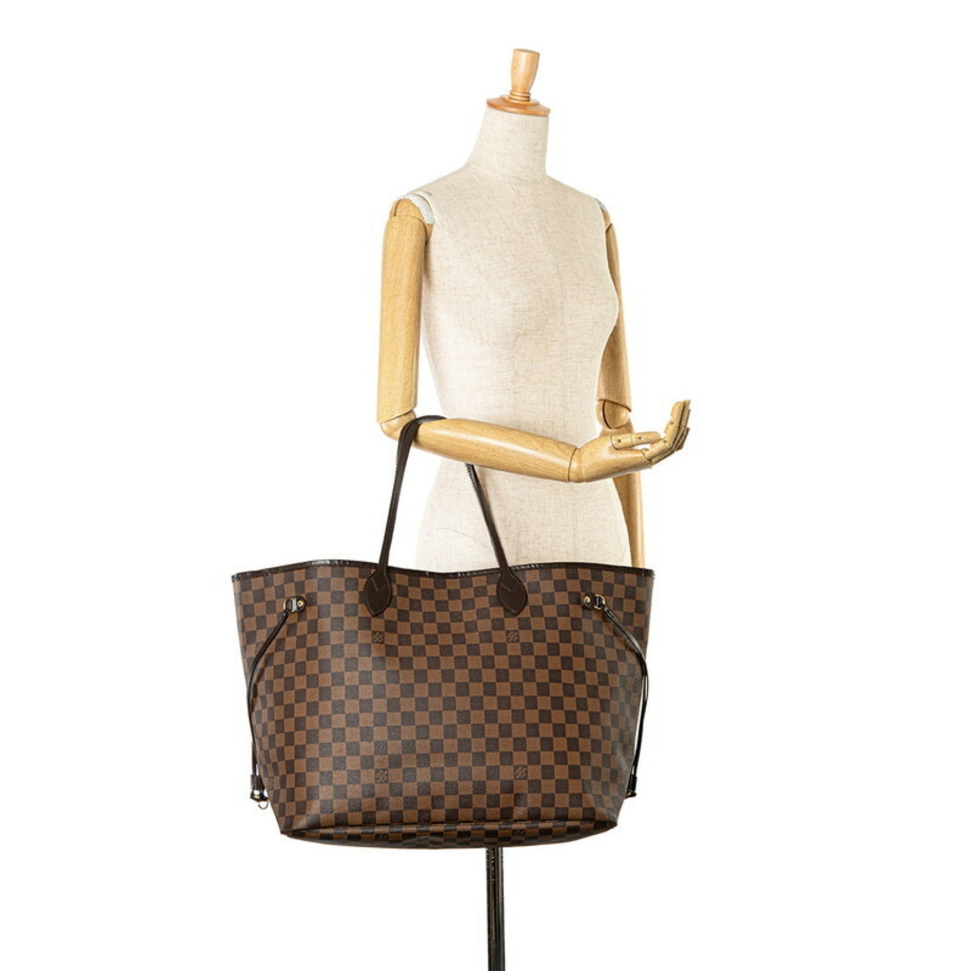 Louis Vuitton Damier Neverfull GM Handbag Tote Bag N41357 Brown PVC Leather Women's LOUIS VUITTON