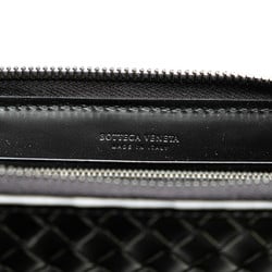 Bottega Veneta Intrecciato Long Wallet Black Leather Women's BOTTEGAVENETA