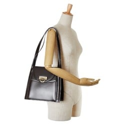 Celine Double Flap Tote Bag Shoulder Brown Leather Women's CELINE