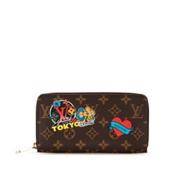 Louis Vuitton Monogram Vivienne TYO Patch Round Long Wallet M41895 Brown PVC Leather Women's LOUIS VUITTON