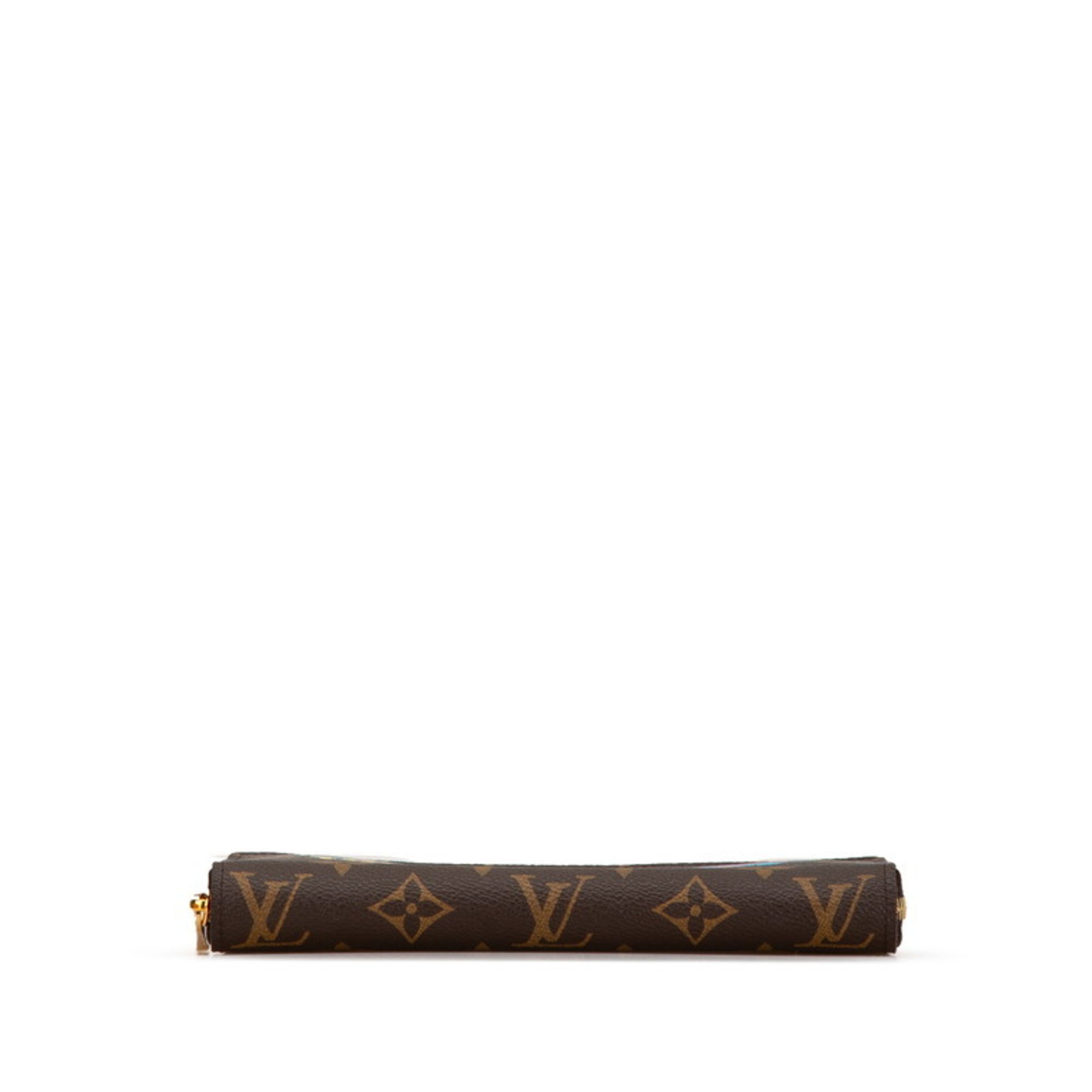 Louis Vuitton Monogram Vivienne TYO Patch Round Long Wallet M41895 Brown PVC Leather Women's LOUIS VUITTON