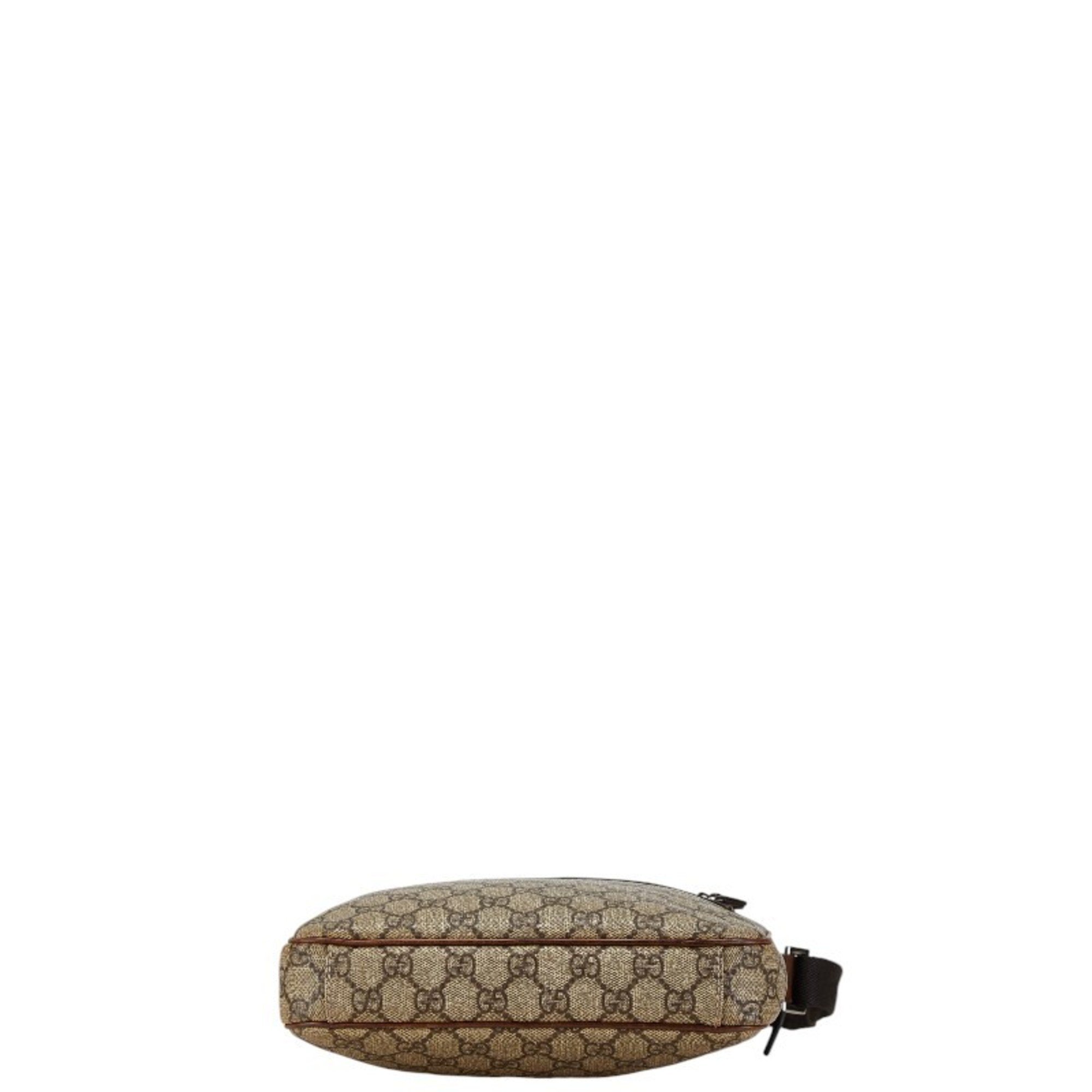 Gucci GG Supreme Shoulder Bag 92551 Beige Brown PVC Leather Women's GUCCI