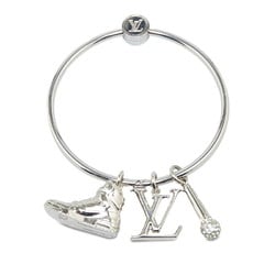 Louis Vuitton Porte Cle Round Ring Key Holder M68854 Silver Metal Women's LOUIS VUITTON