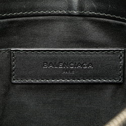 Balenciaga Navy Clip M Clutch Bag Indigo Blue Black Denim Leather Women's BALENCIAGA