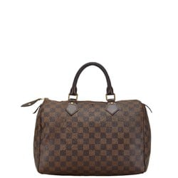 Louis Vuitton Damier Speedy 30 Handbag N41262 Brown PVC Leather Women's LOUIS VUITTON