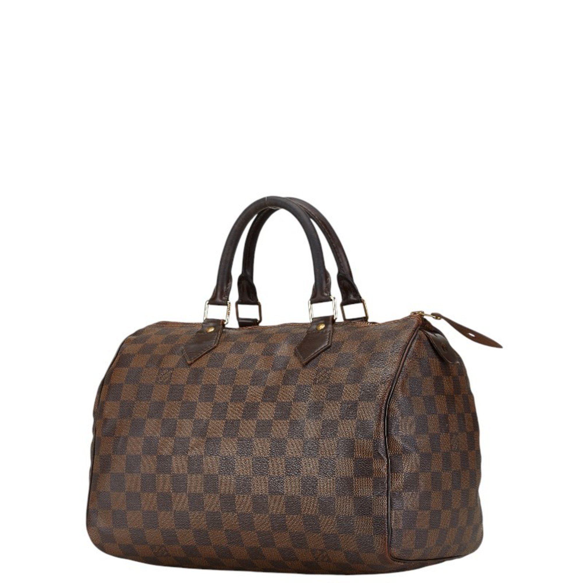 Louis Vuitton Damier Speedy 30 Handbag N41262 Brown PVC Leather Women's LOUIS VUITTON