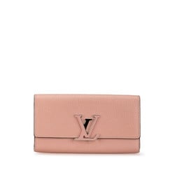 Louis Vuitton Portefeuille Capucines Long Wallet M61250 Pink Leather Women's LOUIS VUITTON