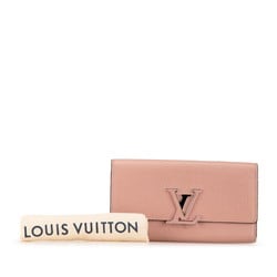 Louis Vuitton Portefeuille Capucines Long Wallet M61250 Pink Leather Women's LOUIS VUITTON