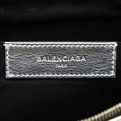 Balenciaga Print Clutch Bag Silver Red Leather Women's BALENCIAGA