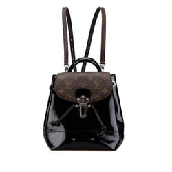 Louis Vuitton Monogram Hot Springs Backpack M55769 Black Brown Patent Leather PVC Women's LOUIS VUITTON