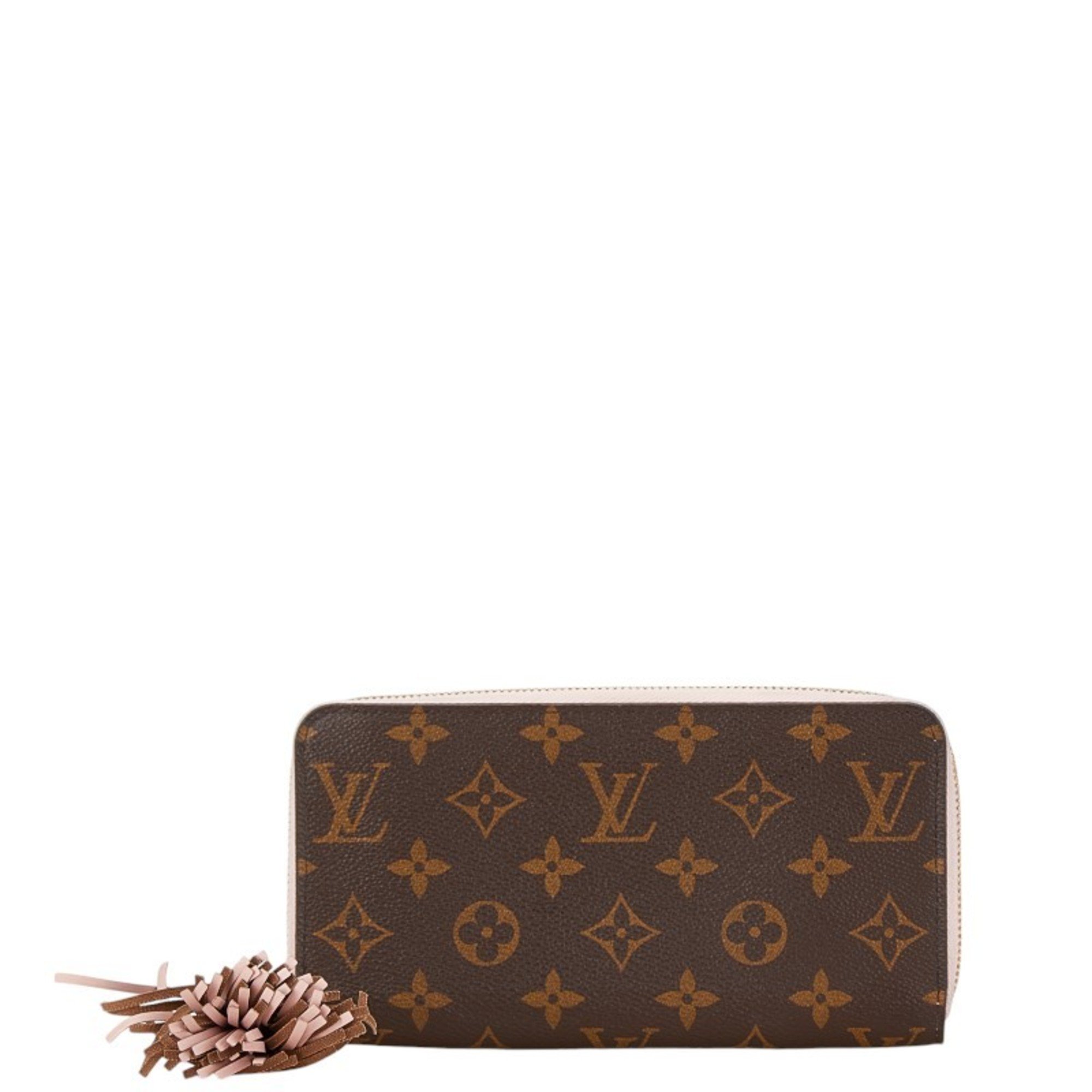 Louis Vuitton Monogram Tassel Round Long Wallet M62403 Rose Ballerine Brown PVC Leather Women's LOUIS VUITTON