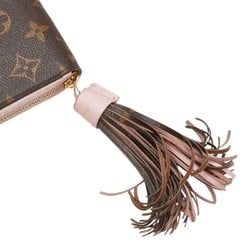 Louis Vuitton Monogram Tassel Round Long Wallet M62403 Rose Ballerine Brown PVC Leather Women's LOUIS VUITTON