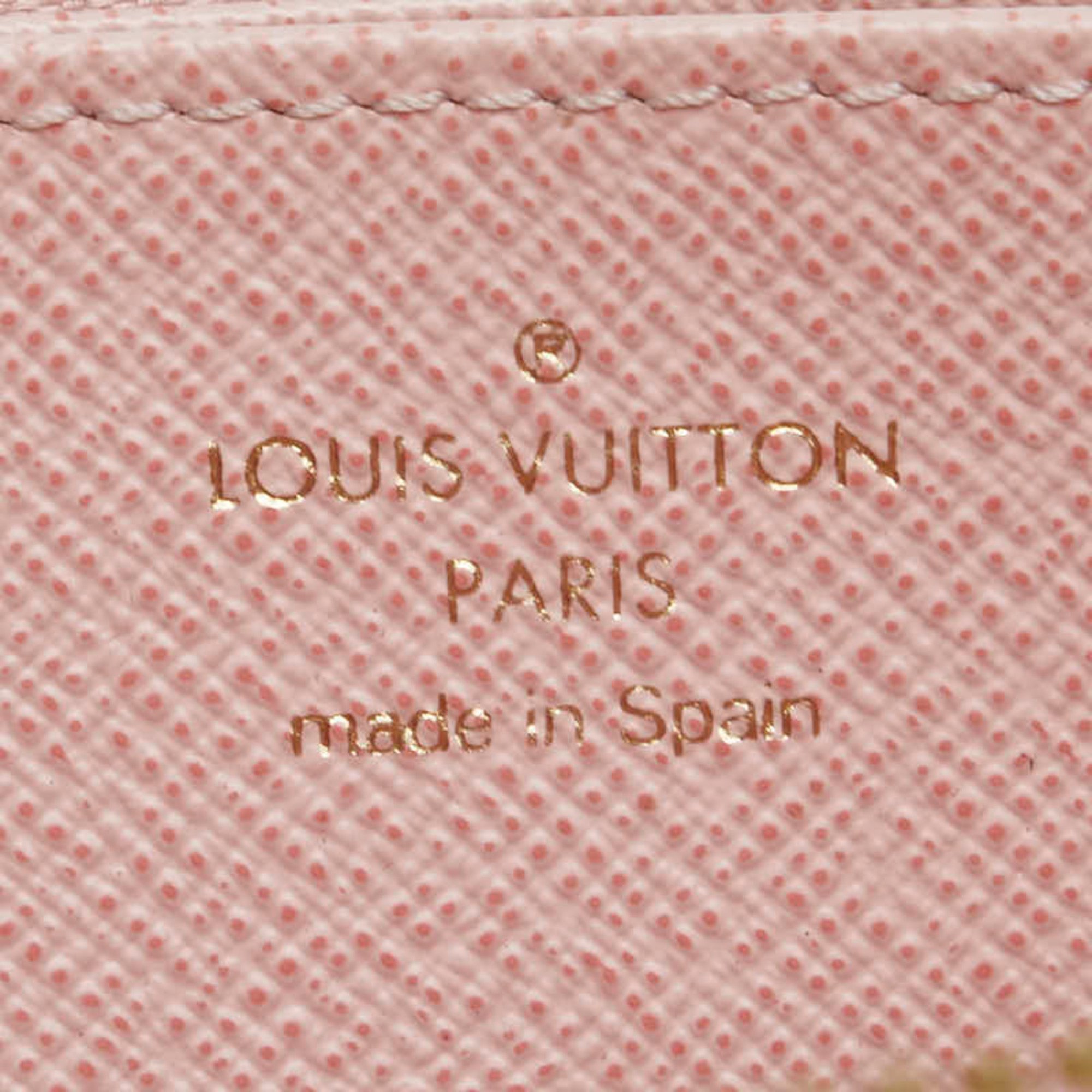 Louis Vuitton Monogram Tassel Round Long Wallet M62403 Rose Ballerine Brown PVC Leather Women's LOUIS VUITTON