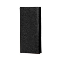 BVLGARI Classico Long Wallet Black Leather Women's