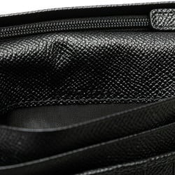 BVLGARI Classico Long Wallet Black Leather Women's