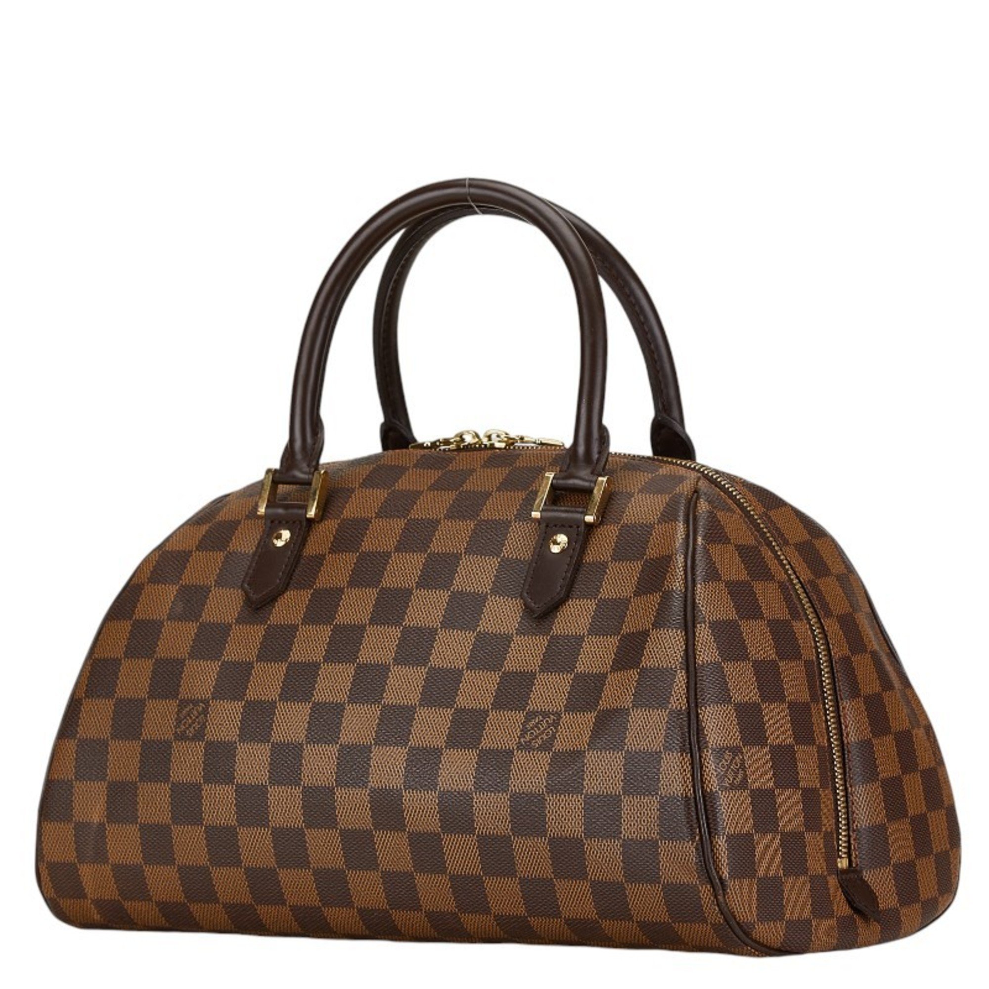 Louis Vuitton Damier Rivera MM Handbag Boston Bag N41434 Brown PVC Leather Women's LOUIS VUITTON