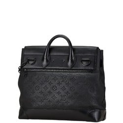 Louis Vuitton Monogram Eclipse Steamer PM Handbag Shoulder Bag M44731 Noir Black Taurillon Leather Women's LOUIS VUITTON