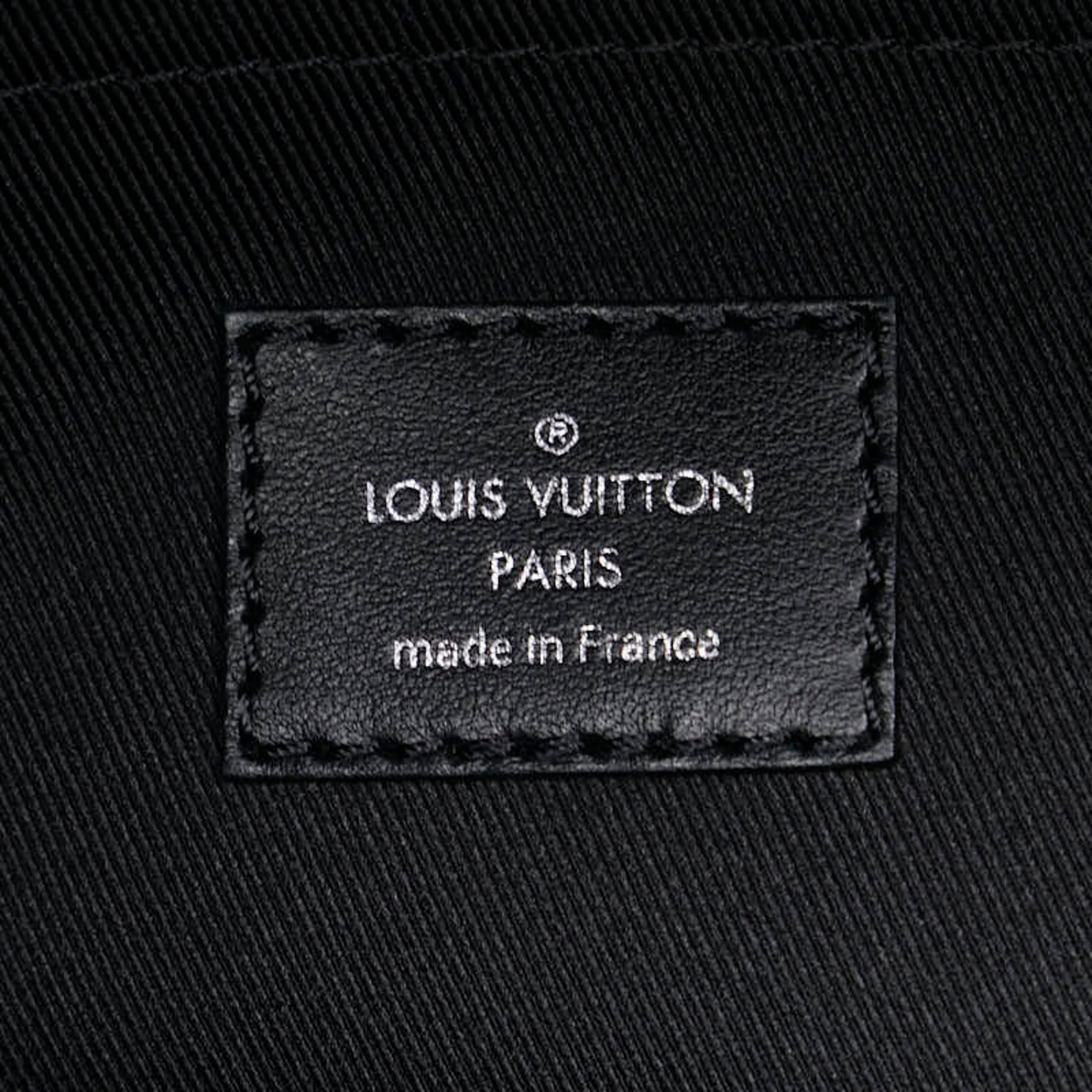 Louis Vuitton Monogram Eclipse Steamer PM Handbag Shoulder Bag M44731 Noir Black Taurillon Leather Women's LOUIS VUITTON