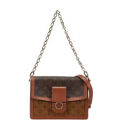 Louis Vuitton Monogram Reverse Dauphine MM Chain Shoulder Bag M45958 Brown PVC Leather Women's LOUIS VUITTON