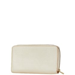 Louis Vuitton Suhali Zippy Wallet Round Long M93026 Blanc White Leather Women's LOUIS VUITTON