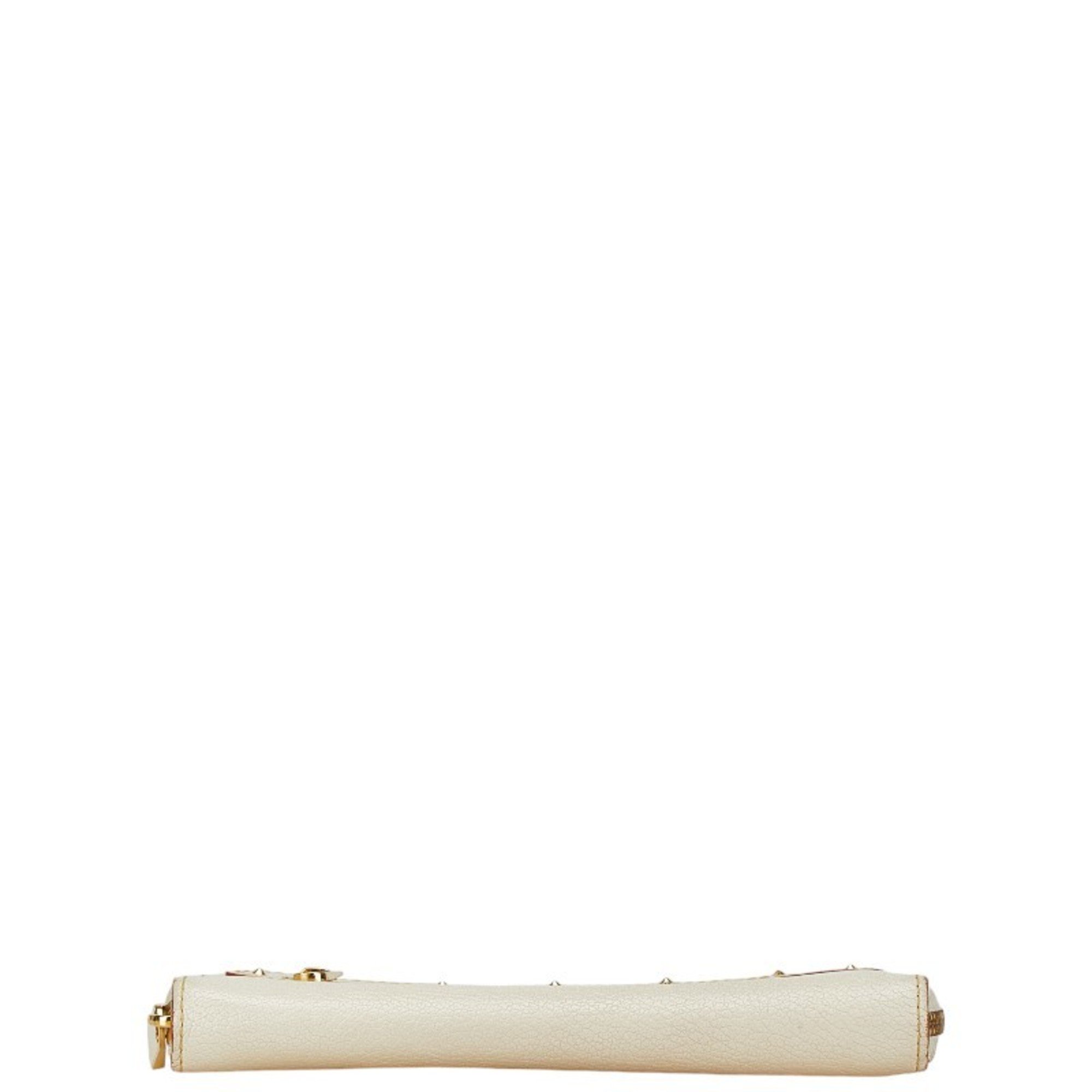 Louis Vuitton Suhali Zippy Wallet Round Long M93026 Blanc White Leather Women's LOUIS VUITTON