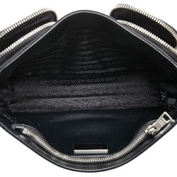 Prada Pochette Shoulder Bag 1BD295 Black Nylon Leather Women's PRADA