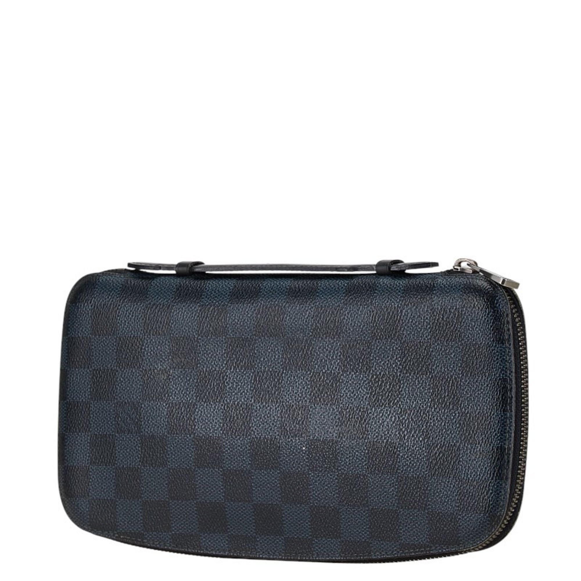 Louis Vuitton Damier Infini Organizer Atoll Round Long Wallet N41382 Cosmos Navy PVC Leather Women's LOUIS VUITTON