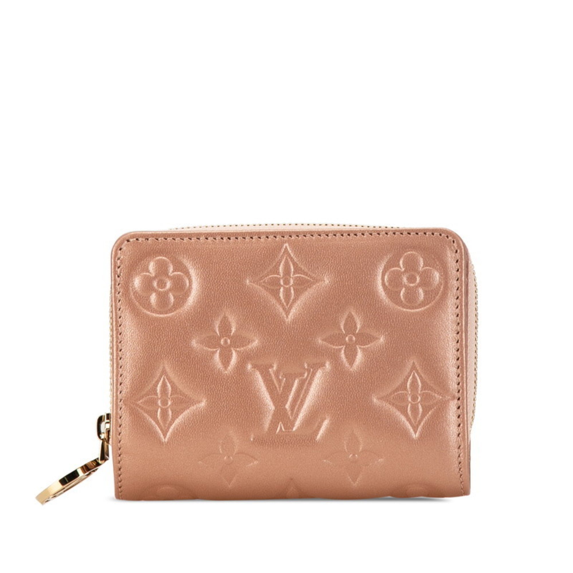 Louis Vuitton Monogram Portefeuille Lou Long Wallet M81996 Rose Gold Pink Leather Women's LOUIS VUITTON