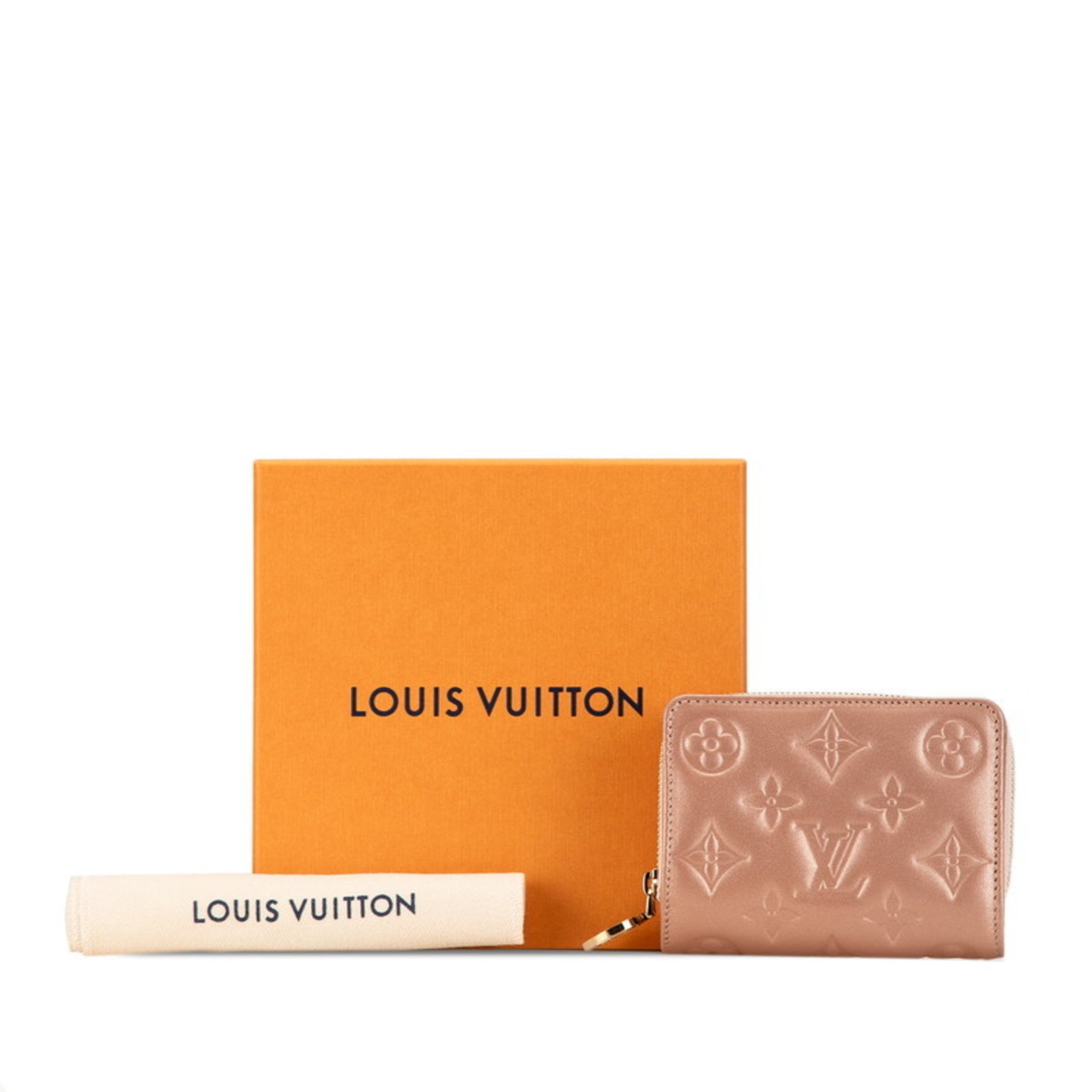 Louis Vuitton Monogram Portefeuille Lou Long Wallet M81996 Rose Gold Pink Leather Women's LOUIS VUITTON