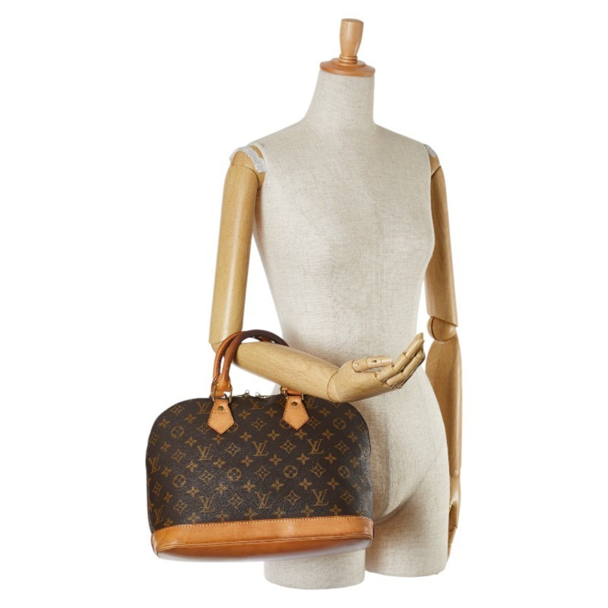 Louis Vuitton Monogram Alma PM Handbag M51130 Brown PVC Leather Women's LOUIS VUITTON