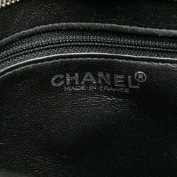 CHANEL Reprint Tote Coco Mark Bag Black Caviar Skin Women's