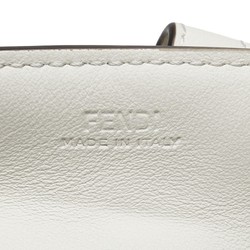 FENDI Bastien Century Shoulder Bag 8BS026 Ivory White Leather Women's