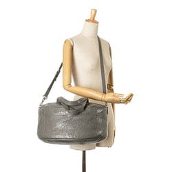 Balenciaga Air Hobo Boston Bag Shoulder Grey Leather Women's BALENCIAGA