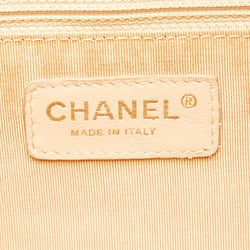 Chanel Matelasse Coco Mark Bowling Bag Handbag Beige Caviar Skin Women's CHANEL