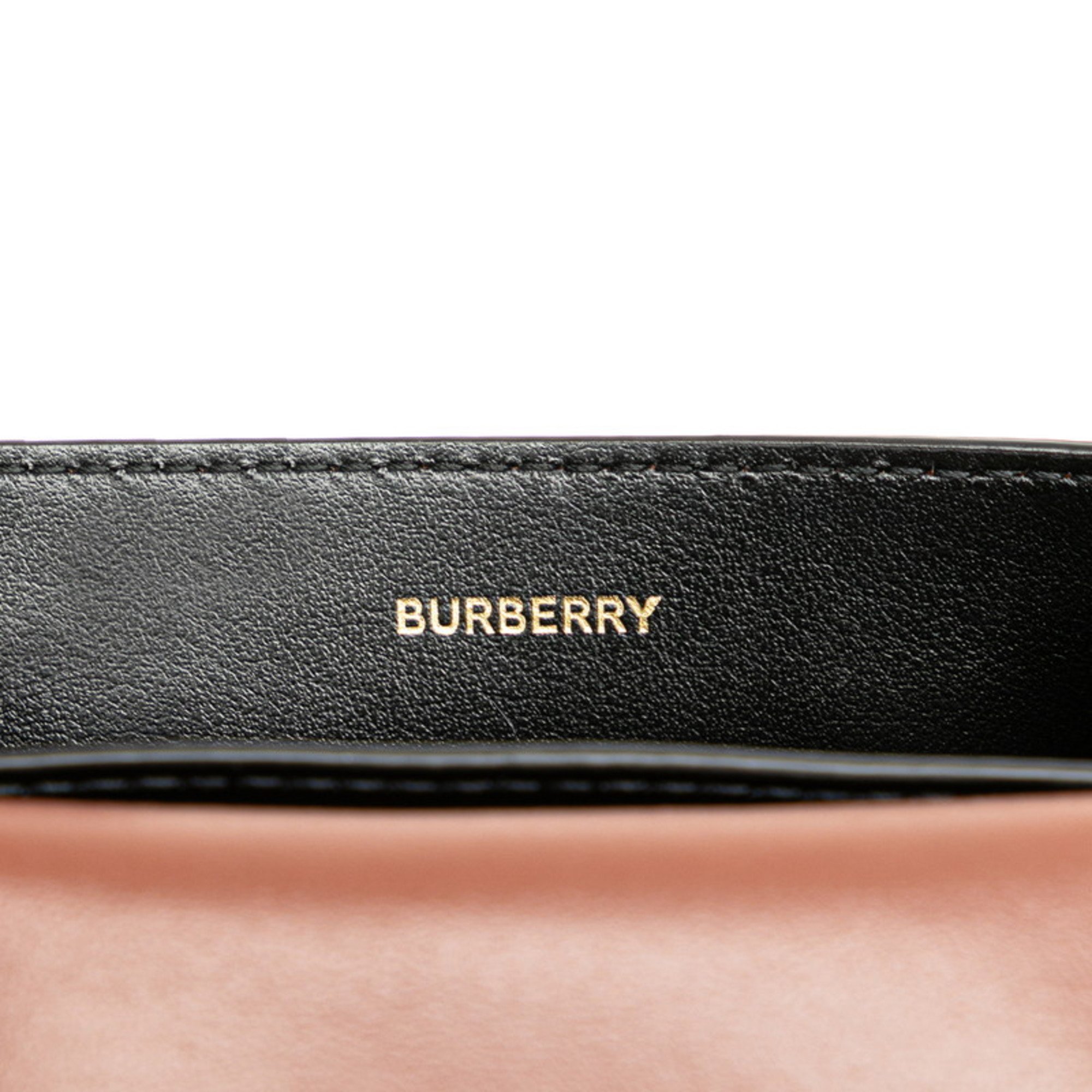 Burberry TB Monogram Luna Bi-fold Wallet Brown White PVC Leather Women's BURBERRY