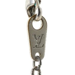 Louis Vuitton Pendant DJ Vocabulary Microphone Necklace M69458 Silver Metal Women's LOUIS VUITTON