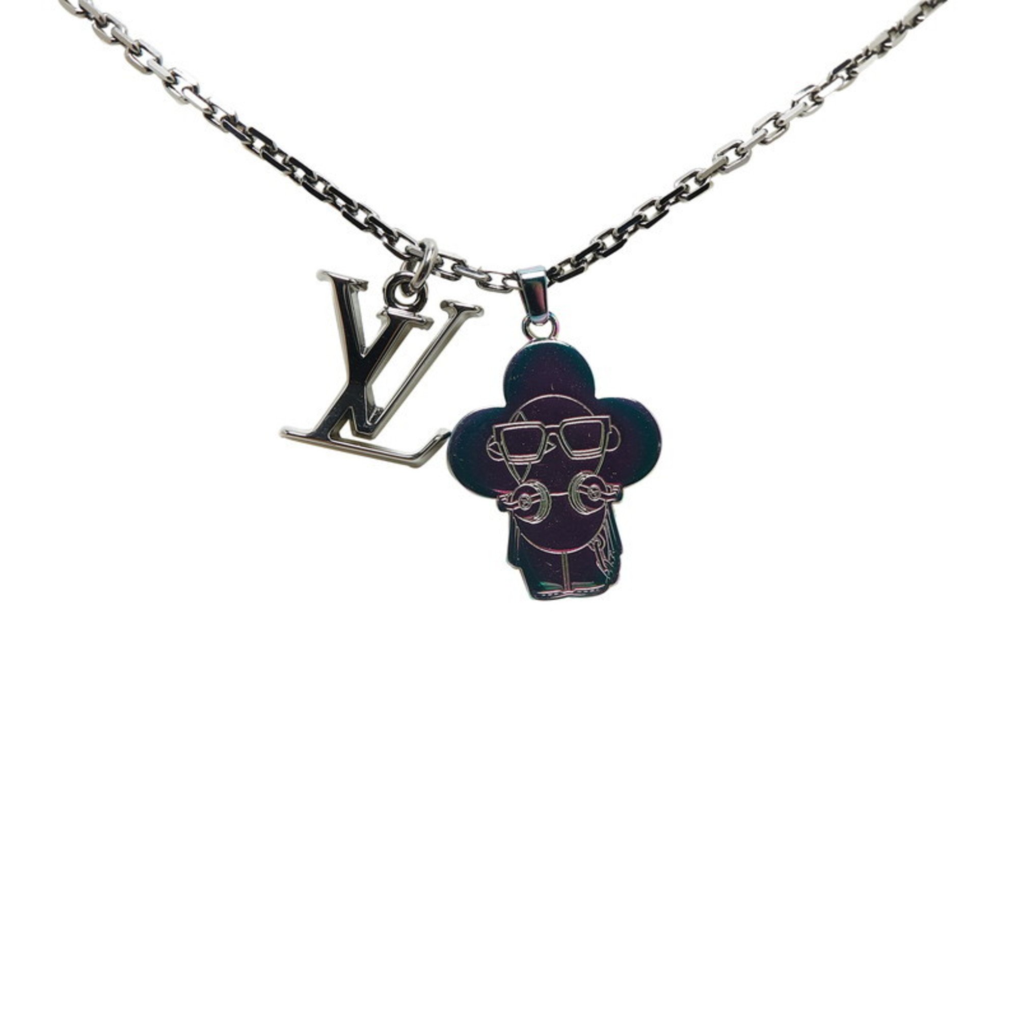 Louis Vuitton LV Sound Necklace M69460 Silver Pink Multicolor Metal Women's LOUIS VUITTON