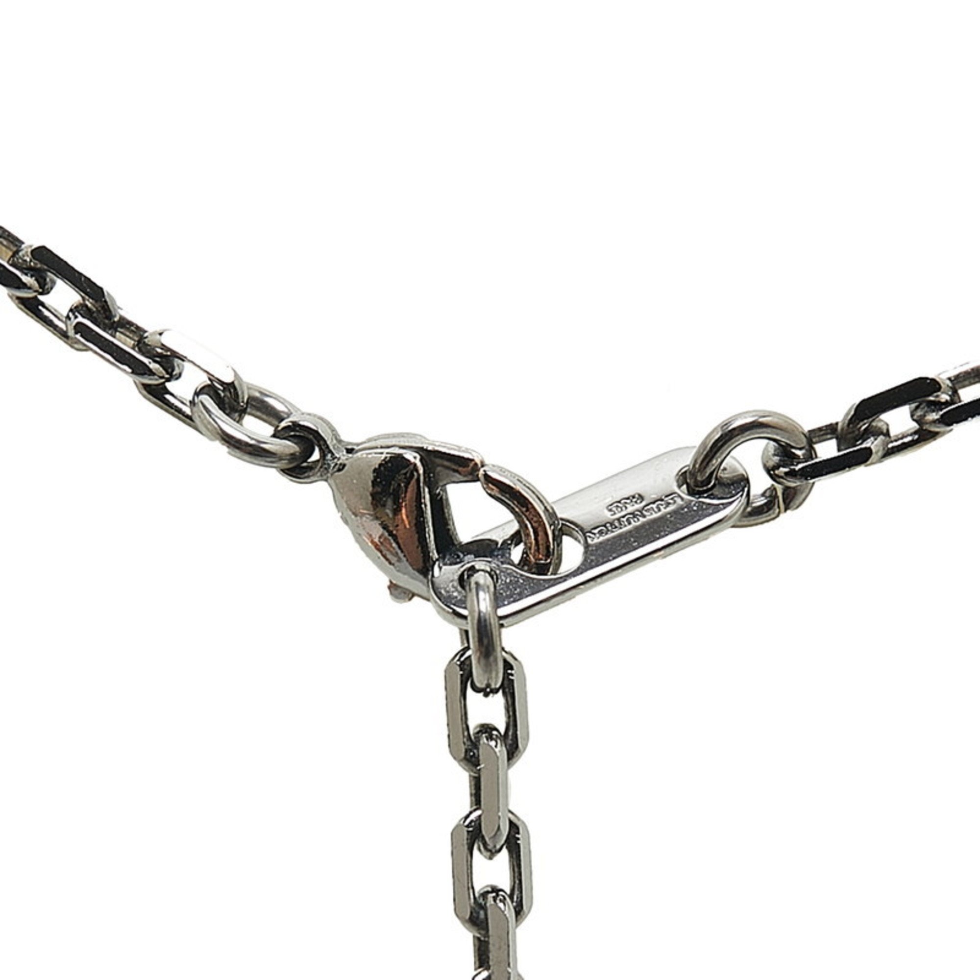 Louis Vuitton LV Sound Necklace M69460 Silver Pink Multicolor Metal Women's LOUIS VUITTON