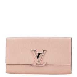 Louis Vuitton Portefeuille Capucines Long Wallet M61250 Pink Leather Women's LOUIS VUITTON