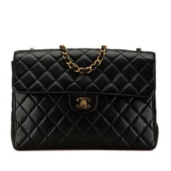 Chanel Matelasse 30 Coco Mark Chain Shoulder Bag Black Lambskin Women's CHANEL