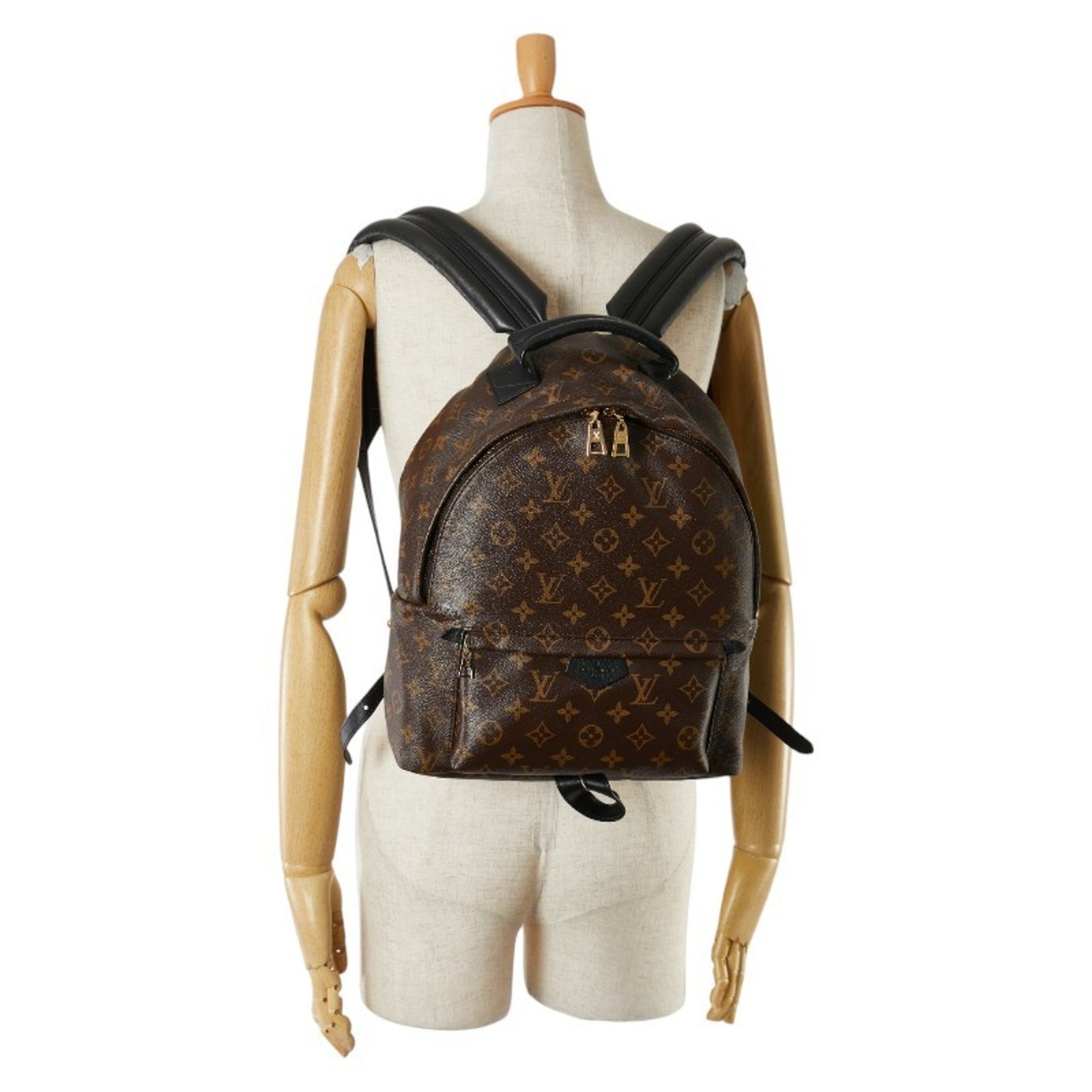 Louis Vuitton Monogram Palm Springs MM Backpack M41561 Brown PVC Leather Women's LOUIS VUITTON