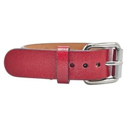 Jimmy Choo Star Studs Bracelet Wine Red Silver Leather Metal Women's JIMMY CHOO