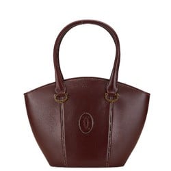 Cartier Must Line Handbag Bordeaux Wine Red Leather Women's CARTIER