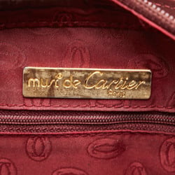 Cartier Must Line Handbag Bordeaux Wine Red Leather Women's CARTIER