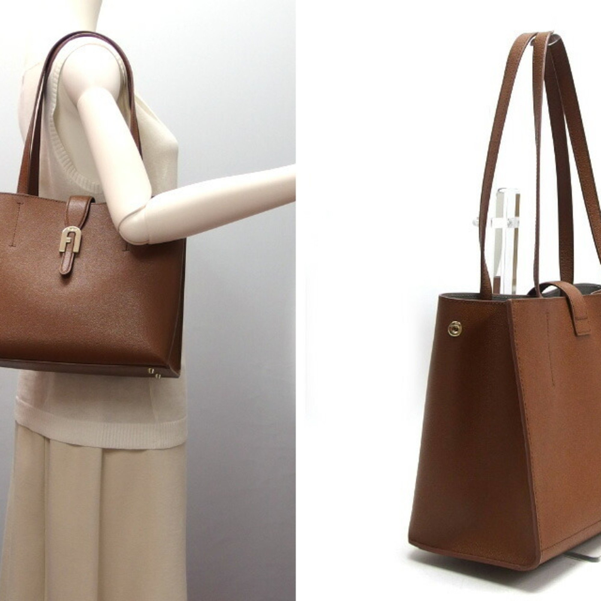 Furla Sophia M shoulder tote bag brown