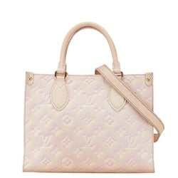 Louis Vuitton Monogram Empreinte On the Go PM Handbag Shoulder Bag M46168 Light Pink Yellow Leather Women's LOUIS VUITTON