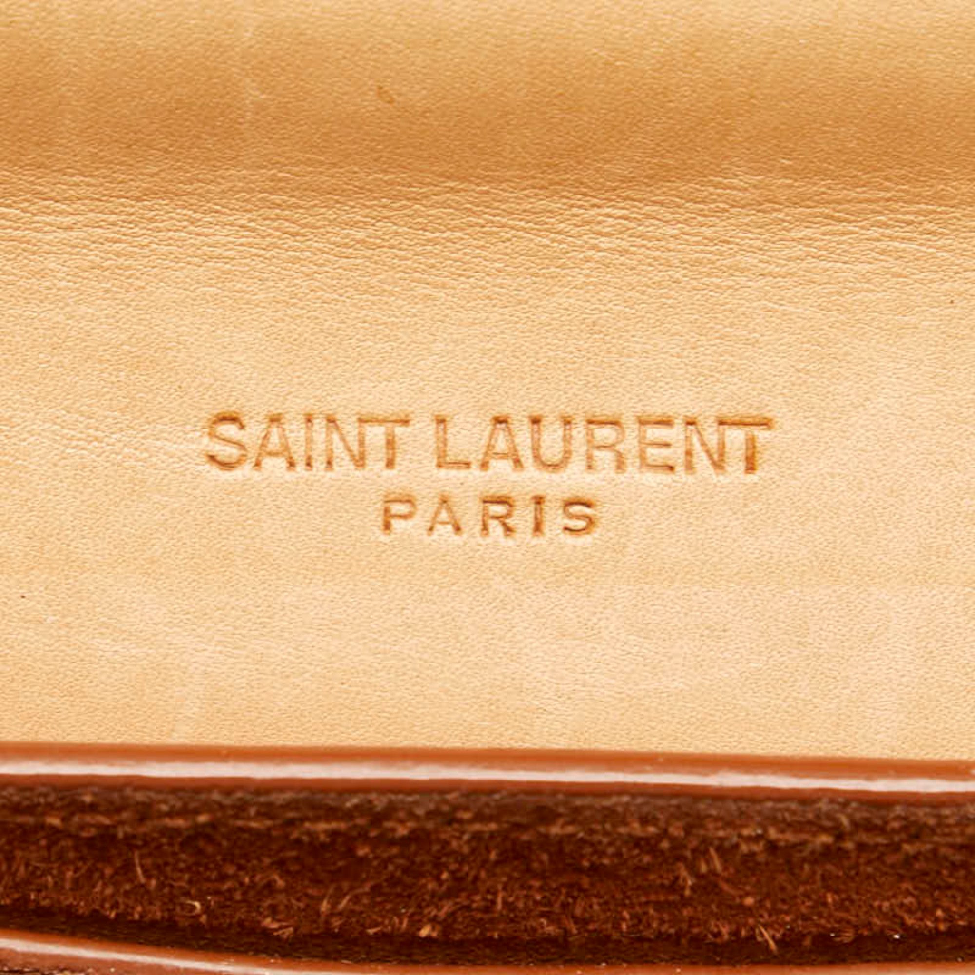 YSL Kaia shoulder bag, beige leather, women's, SAINT LAURENT