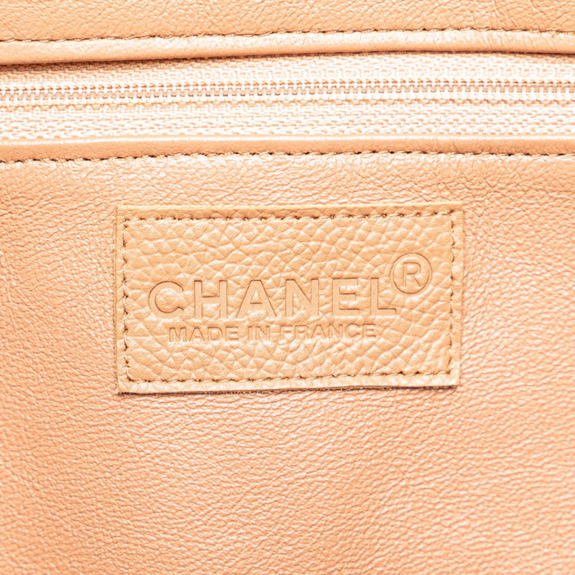 Chanel Matelasse Handbag Boston Bag Pink Beige Black Caviar Skin Patent Leather Women's CHANEL