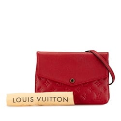 Louis Vuitton Monogram Empreinte Twice Shoulder Bag M50259 Cerise Red PVC Leather Women's LOUIS VUITTON