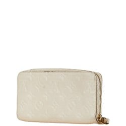 Louis Vuitton Monogram Empreinte Zippy Wallet Round Long M60546 Neige White Leather Women's LOUIS VUITTON